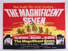 Cinema Poster for the film 'The Magnificent Seven' year 1960 featuring (later edition).