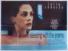 Cinema Poster for the film 'Sleeping with the enemy' year 1991 featuring Julia Roberts.