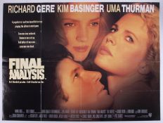 Cinema Poster for the film 'Final Analysis' year 1992 featuring Richard Gere & Kim Bassinger.