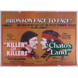 Cinema Poster for the film 'Killer of Killers & Chato’s Land' year 1972 (damage to bottom edge).