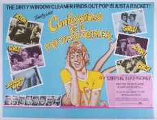 Cinema Poster for the film 'Confessions of a Pop Performer' year 1970 featuring Robin Askwith.