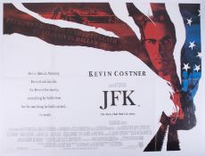 Cinema Poster for the film 'JFK' year 1991 featuring Kevin Costner. Provenance: The John Welch