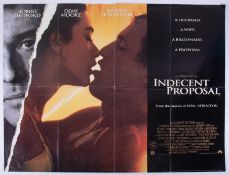 Cinema Poster for the film 'Indecent Proposal' year 1993 featuring Robert Redford & Demi Moore.