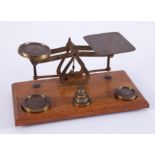 A vintage set of Post Office scales and weights.