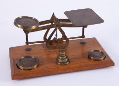 A vintage set of Post Office scales and weights.