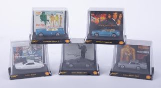 Five James Bond promotion scale models for Shell, boxed, (5).