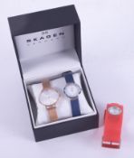 Three ladies dress watches including Emporio Armani (3).