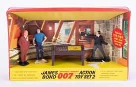 Gilbert, James Bond Secret Agent Action Toy Set 5, circa 1965, boxed, (Bond with scope rifle).