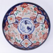 Japanese Imari porcelain charger, diameter 48cm (small chip on rim)