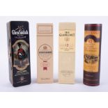 Four boxed whisky's including Glenfiddich, Knockando, The Glenlivet and Glenmorangie (4).