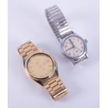 Two gent's watches to include a vintage stainless steel Rotary Super Sports, 24137, with stretch