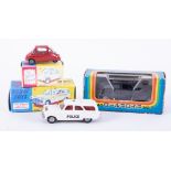 Two replica boxed Corgi Toys 'Heinkel' No233, 'Ford Zephyr Motorway Patrol' No 419 together with