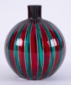 A Venini Murano glass ovoid vase, height 18cm.