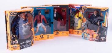 Five James Bond limited edition Action Man figures, boxed.
