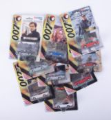 Corgi, James Bond diecast scale models, cased on collectors cards (9).