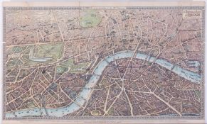 Map Of London, 'The Pictorial Plan Of London', in the beginning of the 20th Century,