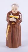 Royal Worcester figure, Monk candle snuffer, height 12cm.