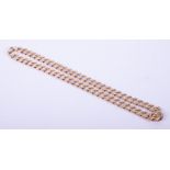 A 9ct yellow gold flat link curb chain, length 24", 89.19gm.