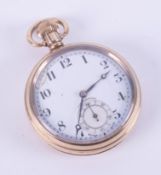 Dennison pocket watch, stamped inside on the backplate Star, Dennison trademark,