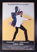 James Bond, 'A View To A Kill 1985' onesheet cinema poster, 104cm x 71cm, framed and