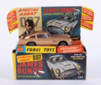 Corgi Toys, 261 James Bonds Aston Martin DB5 with two figures, lacks secret instructions.