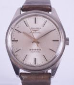 Longines, a gents automatic 'Admiral' stainless steel wristwatch, backplate number 16897458.