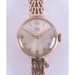 Tudor, a ladies 9ct yellow gold Tudor Royal manual wind wristwatch, the clasp is stamped