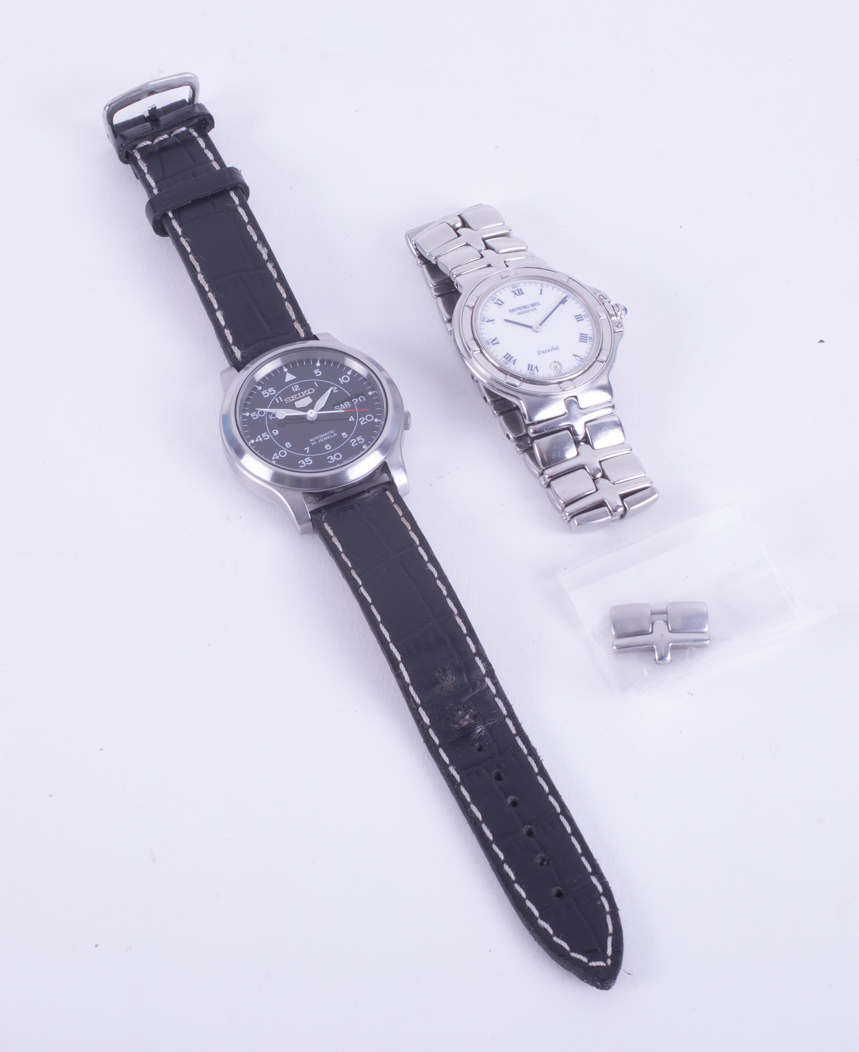 Two gents wristwatches including Raymond Weil Geneve 'Parsifal' quartz wristwatch with spare link