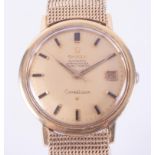 Omega, a gents 18ct yellow gold automatic Constellation chronometer wristwatch, 1968, calibre 564,