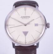 Junkers Bauhaus, a gent's stainless steel wristwatch ref. 6070, with date window, quartz on brown