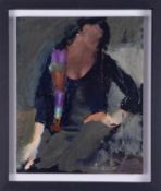 Robert Lenkiewicz (1941-2002) 'Study of Esther Galloway wearing a Chinese Jacket', oil on board,