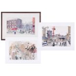 Nicholas Borden, a collection of three original watercolours to include 'Bernard street next