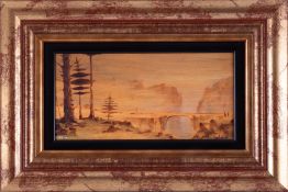 Seth Garland, 'Landscape Study, 2002' signed oil on board, signed and titled to reverse, 14cm x