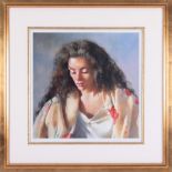 Robert Lenkiewicz (1941-2002) 'Study of Anna' signed limited edition print 659/750, overall size