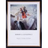 Robert Lenkiewicz (1941-2002) signed poster 'Project 18-The Painter With Women' overall size 75cm