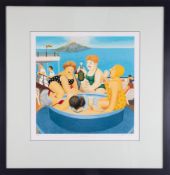 Beryl Cook (1926-2008) 'Cruising' signed limited edition print 308/395, overall size 86cm x 85cm (