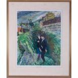 Carel Weight RA (1908-1997) 'Garden Of Eden' print, signed, 54cm x 43cm, framed and glazed.
