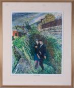 Carel Weight RA (1908-1997) 'Garden Of Eden' print, signed, 54cm x 43cm, framed and glazed.