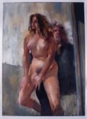 Robert Lenkiewicz (1941-2002) 'The Painter with Janine Pecorini, July 1988' oil on