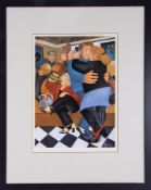 Beryl Cook (1926-2008) 'Shall We Dance' signed limited edition print 494/650, overall size 86cm x