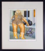 Beryl Cook (1926-2008) 'Lady Of Marseille' signed limited edition print 34/395, overall size 88cm