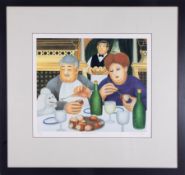 Beryl Cook (1926-2008) 'Escargots Pour Trois' signed limited edition print 220/395, overall size