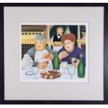 Beryl Cook (1926-2008) 'Escargots Pour Trois' signed limited edition print 220/395, overall size