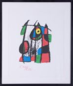 Joan Miro (1893-1983) Miro stamped 1985 Barcelona, lithograph, limited edition CXVII/CCC (117/