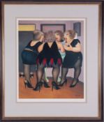 Beryl Cook (1926-2008) 'Getting Ready' signed print, stamped BCE, overall size 70cm x 60cm (