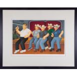 Beryl Cook (1926-2008) 'Line Dancing' signed limited edition print 33/395, overall size 82cm x 103cm