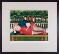 Beryl Cook (1926-2008) 'Bryant Park' signed limited edition print 14/300, overall size 84cm x