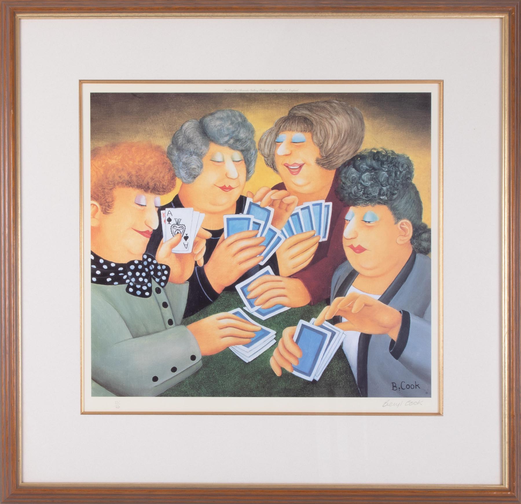 Beryl Cook (1926-2008) 'Full House' signed print, 235/650, overall size 69cm x 69cm (including