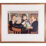 Beryl Cook (1926-2008) 'Bridge Party' signed limited edition print 647/650, overall size 61cm x 71cm