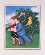 Beryl Cook (1926-2008) 'A Bird In The Hand' signed limited edition print 219/300, overall size